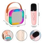 Parlante Karaoke Portátil Mini Con Micrófono Inalámbrico Bt - Image 3
