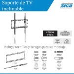 Soporte Sica Inclinable Negro Para Tv Y Monitor 32 A 70 - Image 2