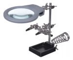 Soporte Plaqueta Con Lupa Y Luz Led + Apoya Soldador