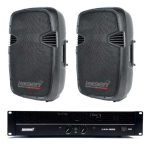 Combo Par De Bafles Pasivos Lexsen Lp15 + Potencia Lxa900