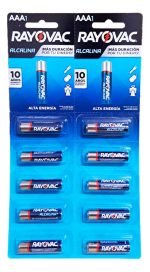 Pilas Triple Aaa 10 Unidades Alcalinas Rayovac 824-10 - Image 3