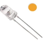 LED 5MM AMBAR W. CLEAR 3800MCD 3V