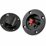 Bornera Redonda para Bafle – 2 Terminales a Presión – Diámetro 75 mm