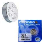 Pila Botón 377 1.55V SR626SW Óxido de Plata Renata