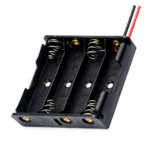 Portapilas para 4 Pilas AA Plástico con Cable