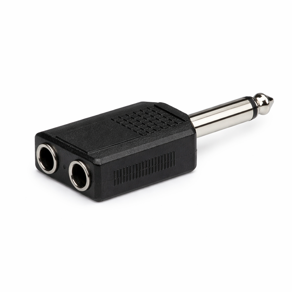 ChatGPT-Image-24-dic-2025-09_47_54.png ADAPTADOR PLUG MONO 6.5 A 2 JACK MONO 3.5 PLASTICO - Image 1
