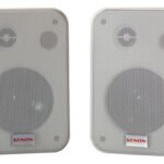 Par De Parlantes Bafle 4 Pulgadas Senon Mr4 Con Soporte E106 Blanco