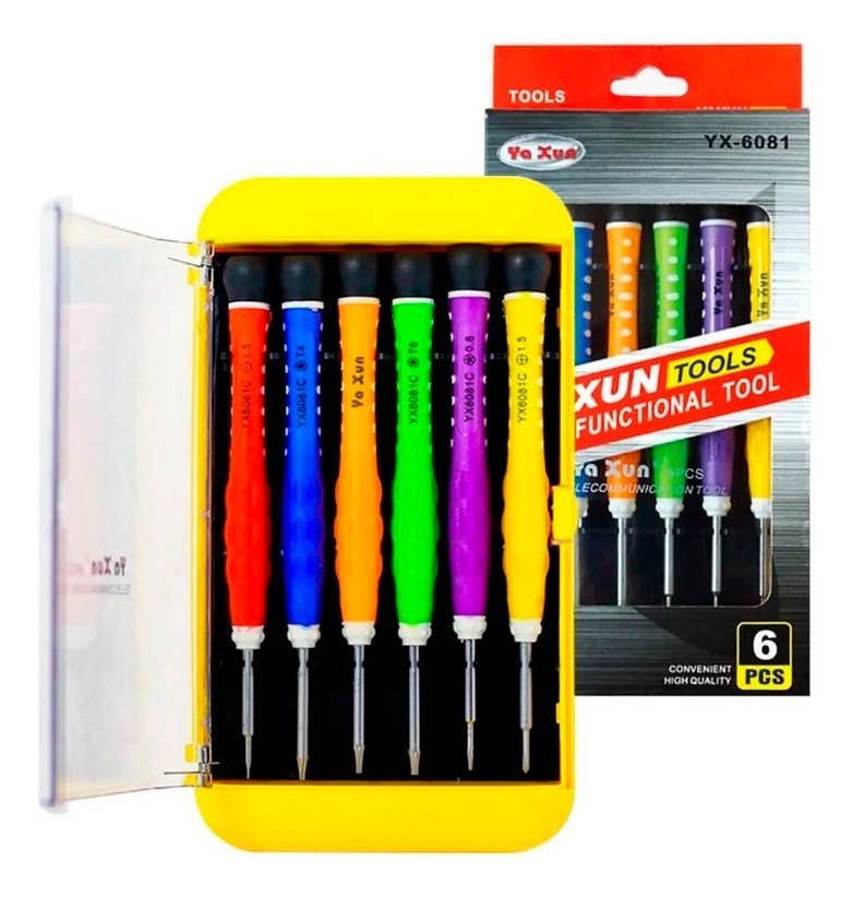 D_647761-MLA75665846175_042024-F.jpg Set De Destornilladores Para Celular Yaxun Yx-6081 - Image 1