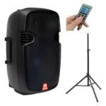 Bafle 15 Potenciado 600w Usb Bt Tripode Audiosonic