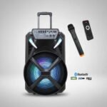 Parlante Karaoke Portátil 12'' Bluetooth Micrófono Inalámb. Negro - Image 2