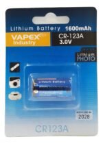 Pila Cr123a 3v Lithium Vapex Para Linterna Camara