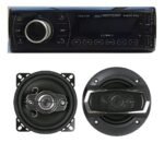 Combo Autostereo Bt/fm/aux + Par De Parlantes Luxe