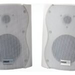 2 Bafles De 4 Plastico Blanco 8 Ohms C/trafo De Li