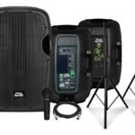 Kit 2 Bafles +2 Trípode Mic Probass Powerstage 215