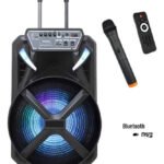 Parlante Karaoke Portátil 12'' Bluetooth Micrófono Inalámb. Negro