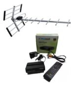 Antena Tda Hdtv Exterior Kit + Decodificador Prone
