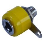 Conector Jack Banana para Chasis amarillo