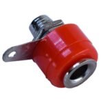Conector Jack Banana para Chasis rojo