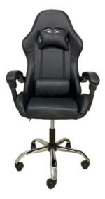 Silla Gamer Ergonomica Senon Bgs01 Negro Reclinable Con Ruedas Y Apoyacabezas - Image 2