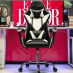 Silla Gamer Ergonómica Reclinable Senon Bgs01 Negro Blanco Espuma
