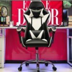 Silla Gamer Ergonómica Reclinable Senon Bgs01 Negro Blanco Espuma