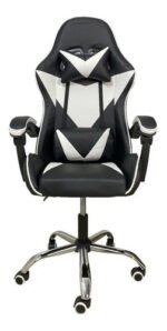 Silla Gamer Ergonómica Reclinable Senon Bgs01 Negro Blanco Espuma - Image 2