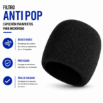 Filtro Anti Pop Capuchon Paravientos Para Microfono - Image 3