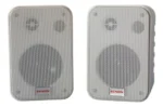 Par De Parlantes Bafle 4 Pulgadas Senon Mr4 Con Soporte E106 Blanco