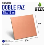 Placa Epoxi Doble Faz 15x15 Electroquimica Delta - Imagen 2