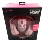 Combo Gamer Auriculares Y Mouse Led Kit Noga Rosa - Imagen 3