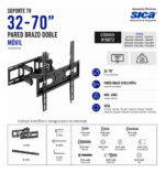 Soporte De Tv Led 32-70 Con Brazo Doble Sica Negro - Imagen 2