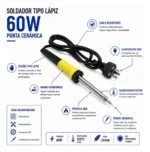 Soldador Tipo Lapiz 60w Punta Ceramica Megalite - Imagen 2