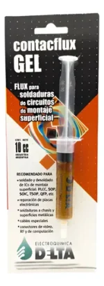 6 Contacflux Gel Flux Para Soldaduras Jeringa 10cc - Imagen 2