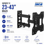 Soporte Tv Led Movil Brazo Articulado 23 A 43 Negro - Imagen 2