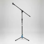 Pie De Micrófono Moon Regulable Con Soporte 1.60m Metalico Negro