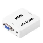 Mini Adaptador Conversor Hdmi A Vga Con Audio Hdmi2vga Blanco - Imagen 2