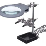 Soporte Plaqueta Con Lupa Y Luz Led + Apoya Soldad