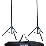 Combo Soportes Pies De Bafle Con Funda X2 Moon Negro