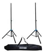 Combo Soportes Pies De Bafle Con Funda X2 Moon Negro