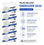 Energizer Litio Botón Cr2032 - Blister 5 Unidades - Imagen 2