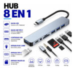 Adaptador Hub Usb 8 Puertos Usb 8-1 Gris - Imagen 2