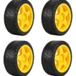 Rueda Reforzada Goma Para Motor Dc Arduino X 4 Unidades