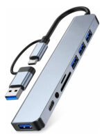 Adaptador Hub Usb 8 Puertos Usb 8-1 Gris - Imagen 3