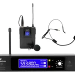 Micrófono Inalámbrico Vincha-solapa Senon Moon Uhf Maletín Color Negro