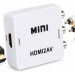 Conversor Hdmi A Av Rca Activo Con Alimentacion Usb 1080p Color Blanco