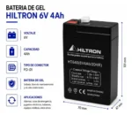 Batería Gel Recargable 6v 4ah Hiltron Ht640 - Imagen 2