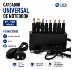 Cargador Universal Notebook Multivoltaje Wibek 120w 8 Conectores Negro - Imagen 2