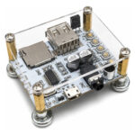Receptor Bluetooth Mp3 Usb Sd + Gabinete + Control Remoto Transparente / Dorado (placa Y Tornillería)